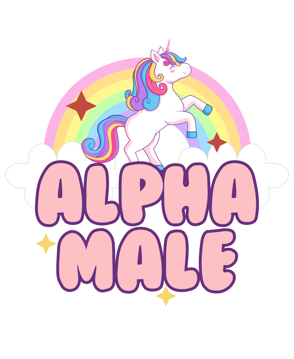 alpha male unicorn rainbow