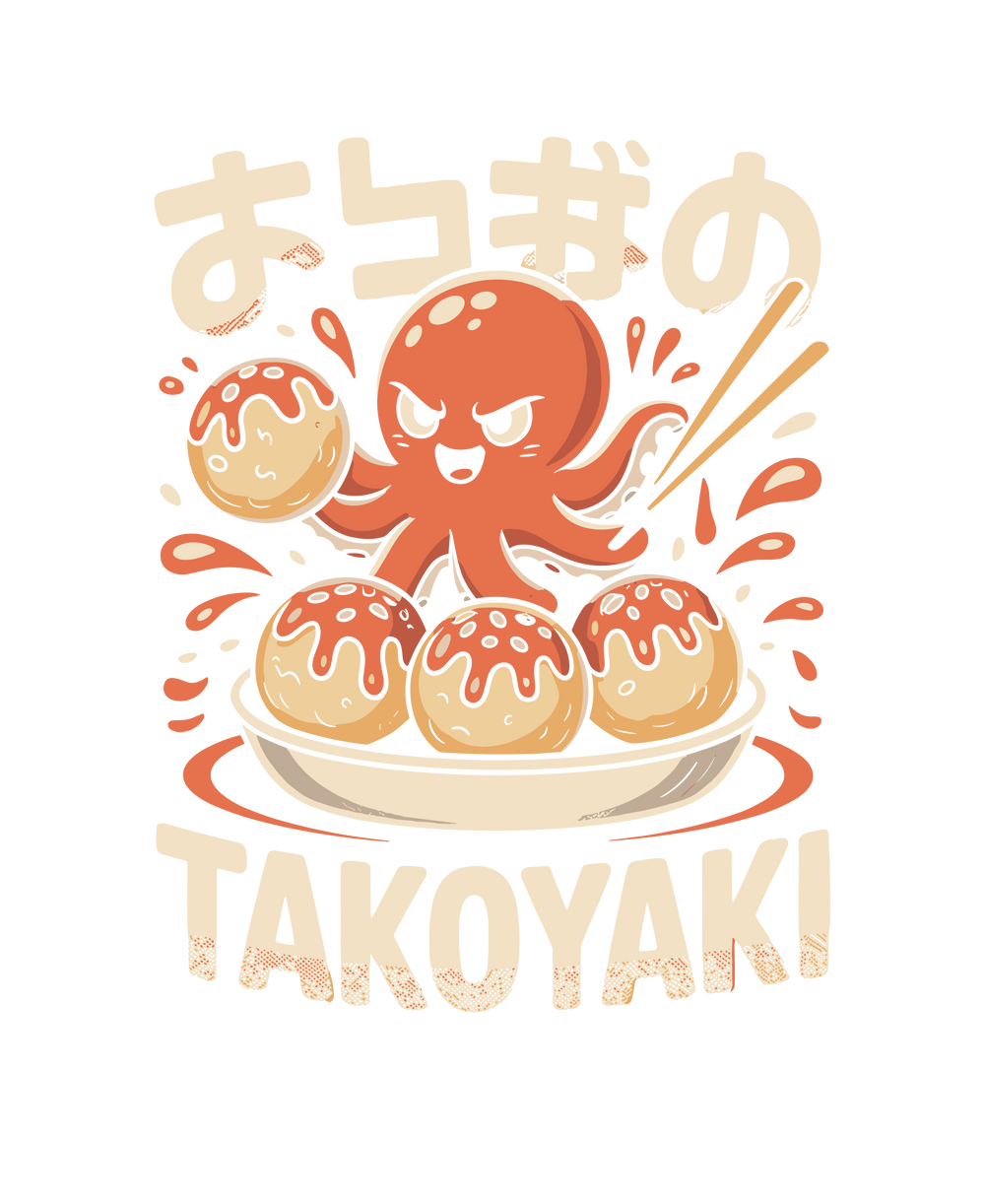 Cute Octopus Takoyaki Japanese Food Art