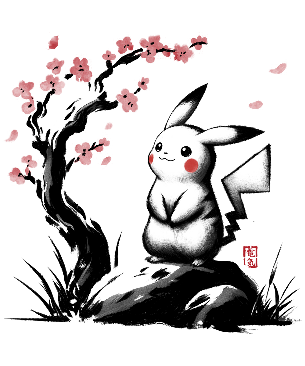 Electric type sumi e