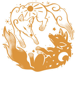 Sun and Moon Golden Wolves
