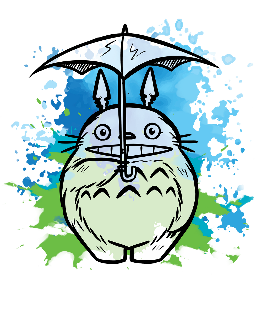 Watercolor Ghibliko Totoro