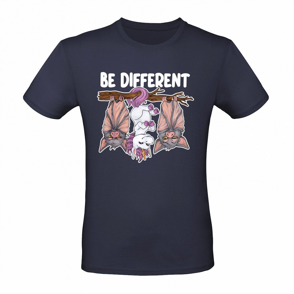 Be Different - Funny unicorn with bats