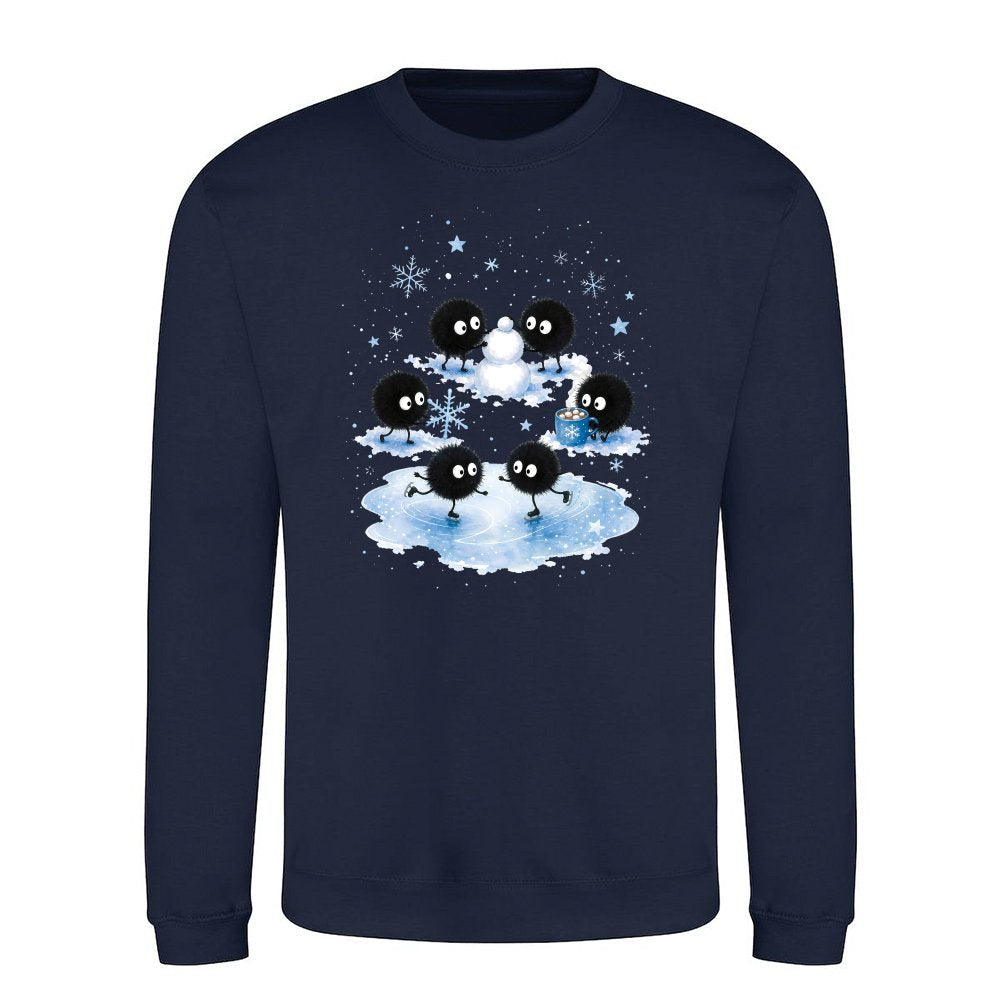 Susuwatari soot sprites in winter