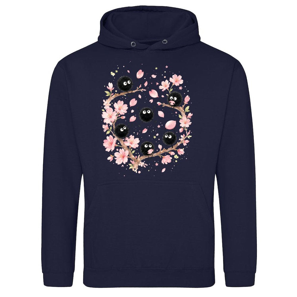 Susuwatari soot sprites in the cherry blossom tree