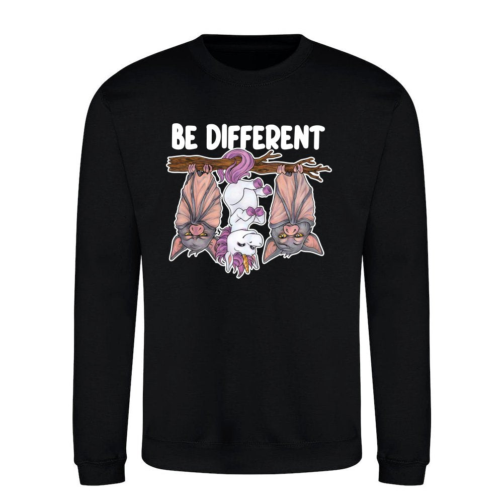 Be Different - Funny unicorn with bats