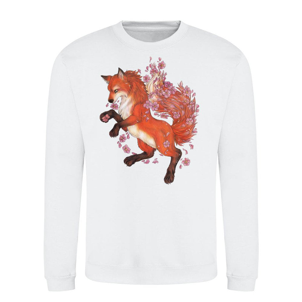fox with cherry blossoms sakura fox lover