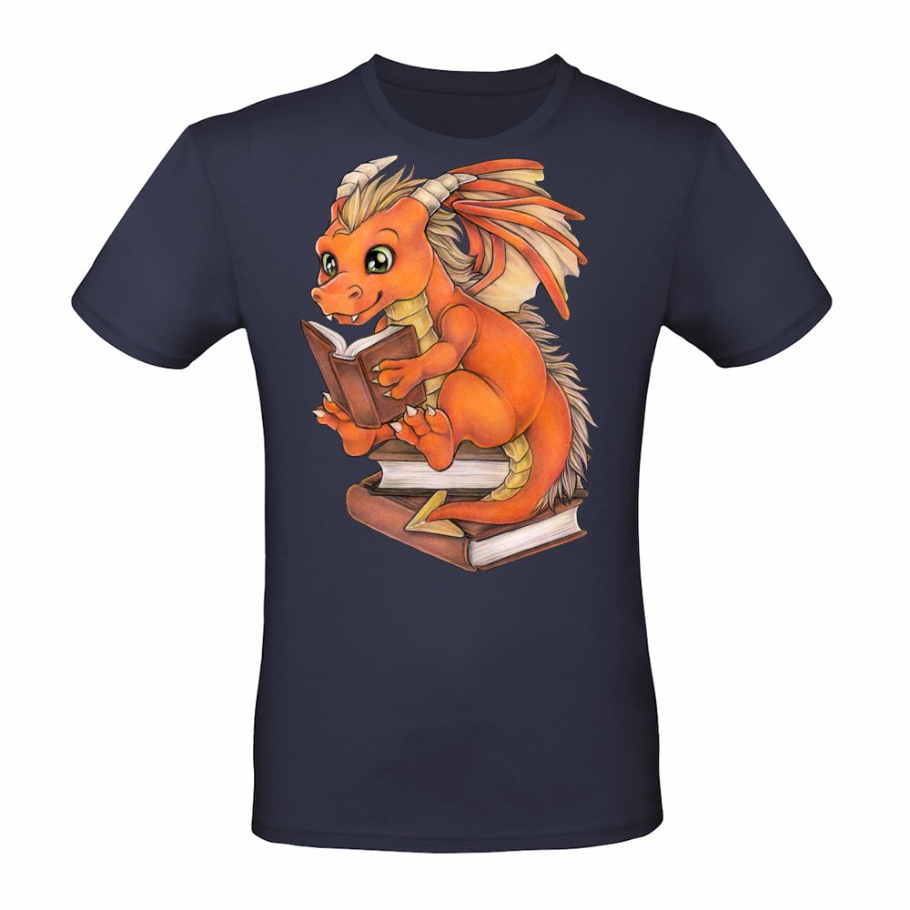 Cute Reading Dragon Fantasy Gift Idea