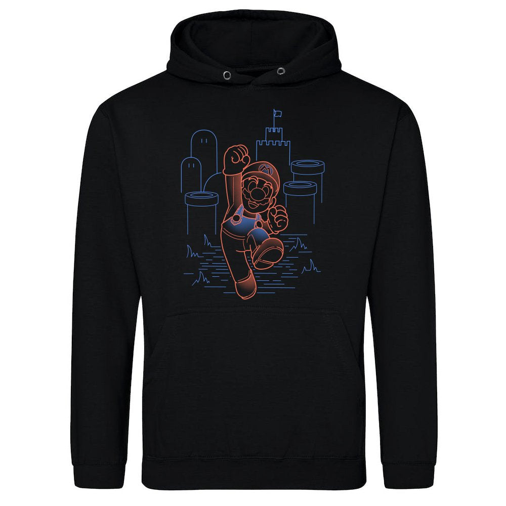 Neon Line-Art Jumpman