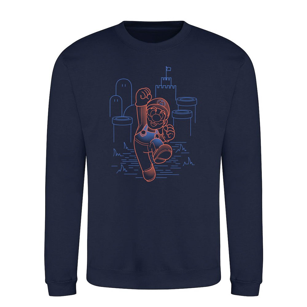 Neon Line-Art Jumpman