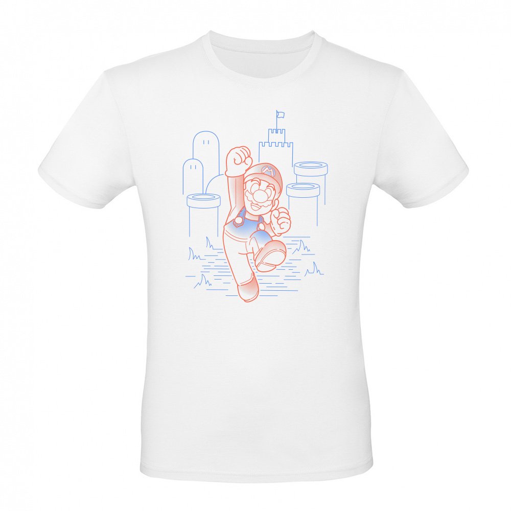 Neon Line-Art Jumpman