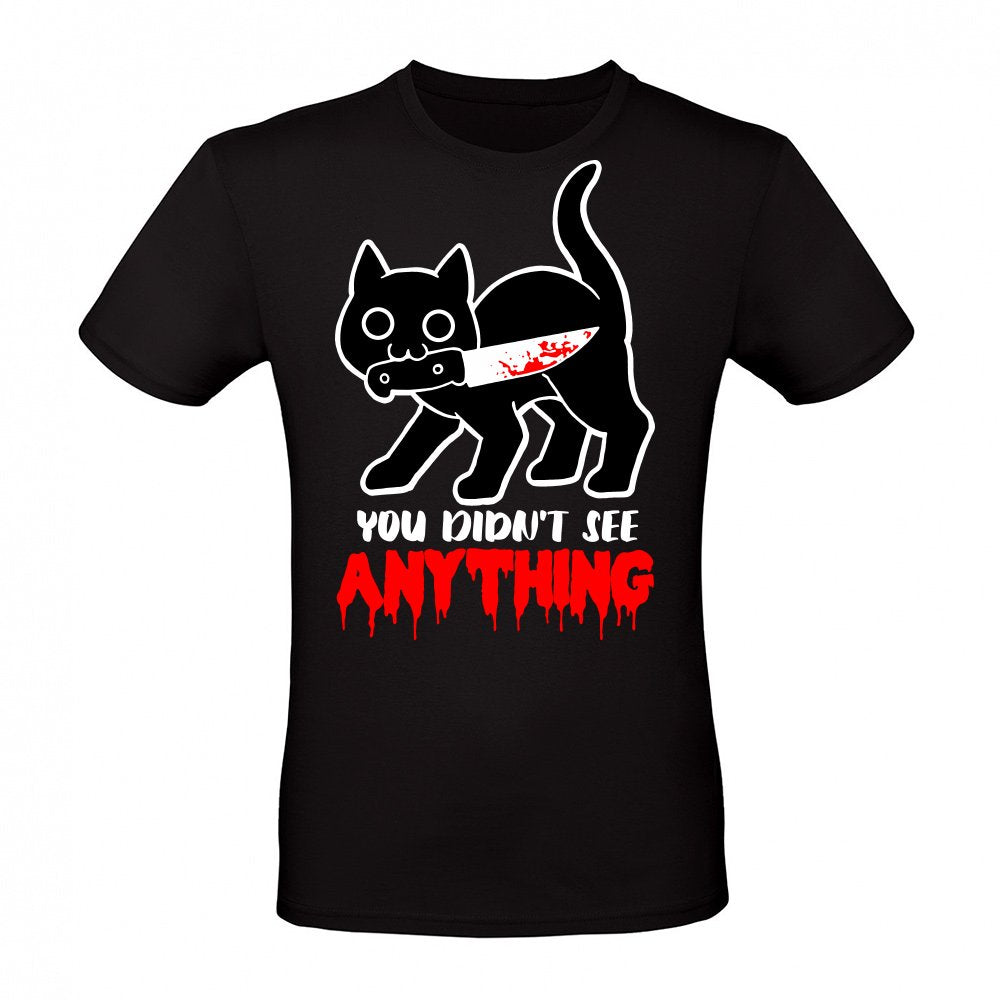 You Did not see anything - Funny Black Cat with Knife