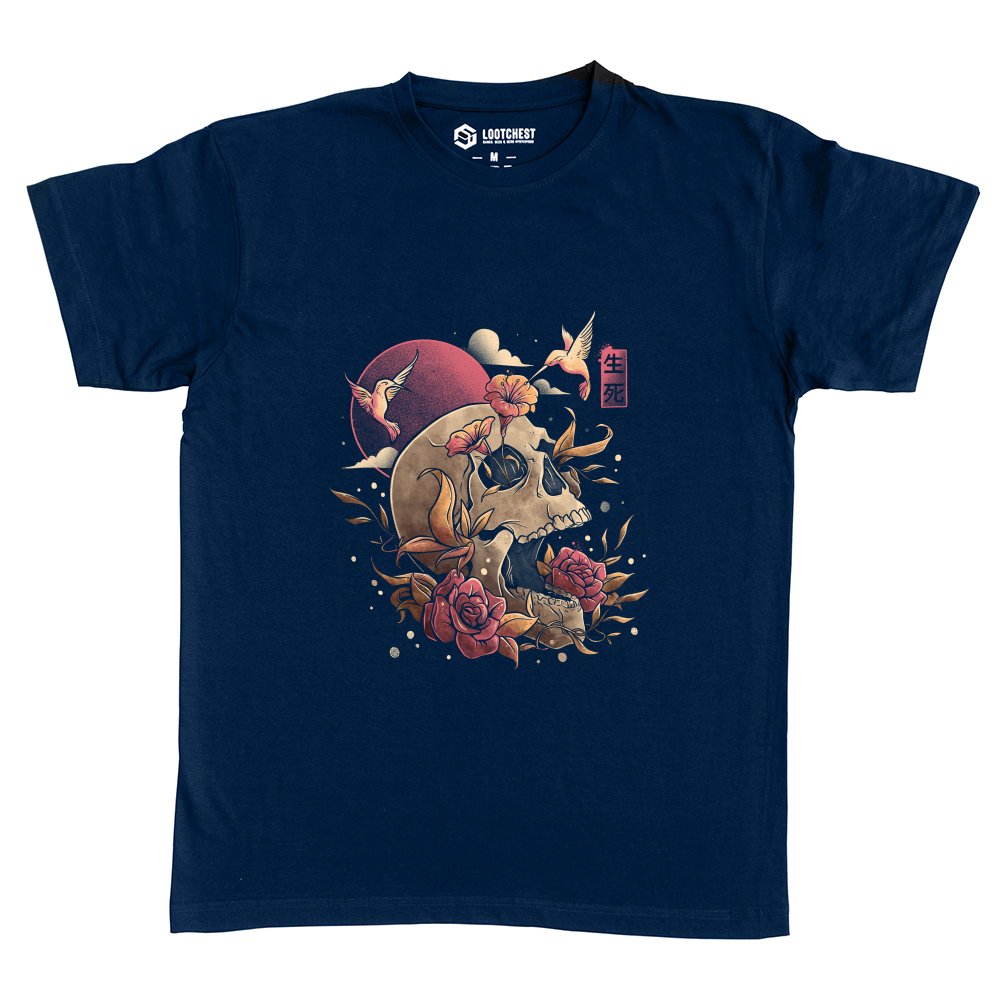 Life and Death Skull Flowers Gift