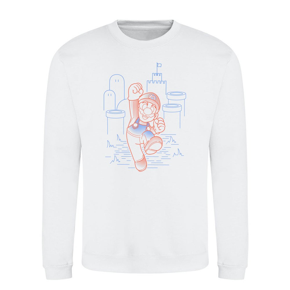 Neon Line-Art Jumpman