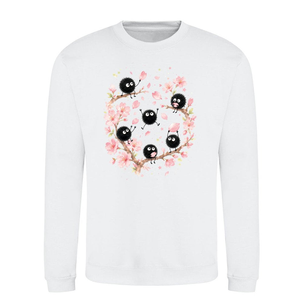 Susuwatari soot sprites in the cherry blossom tree