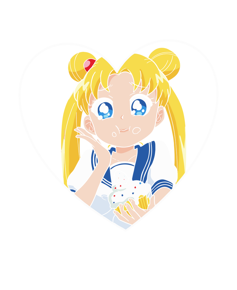Sailor Moon Cupcake Love als T-Shirt