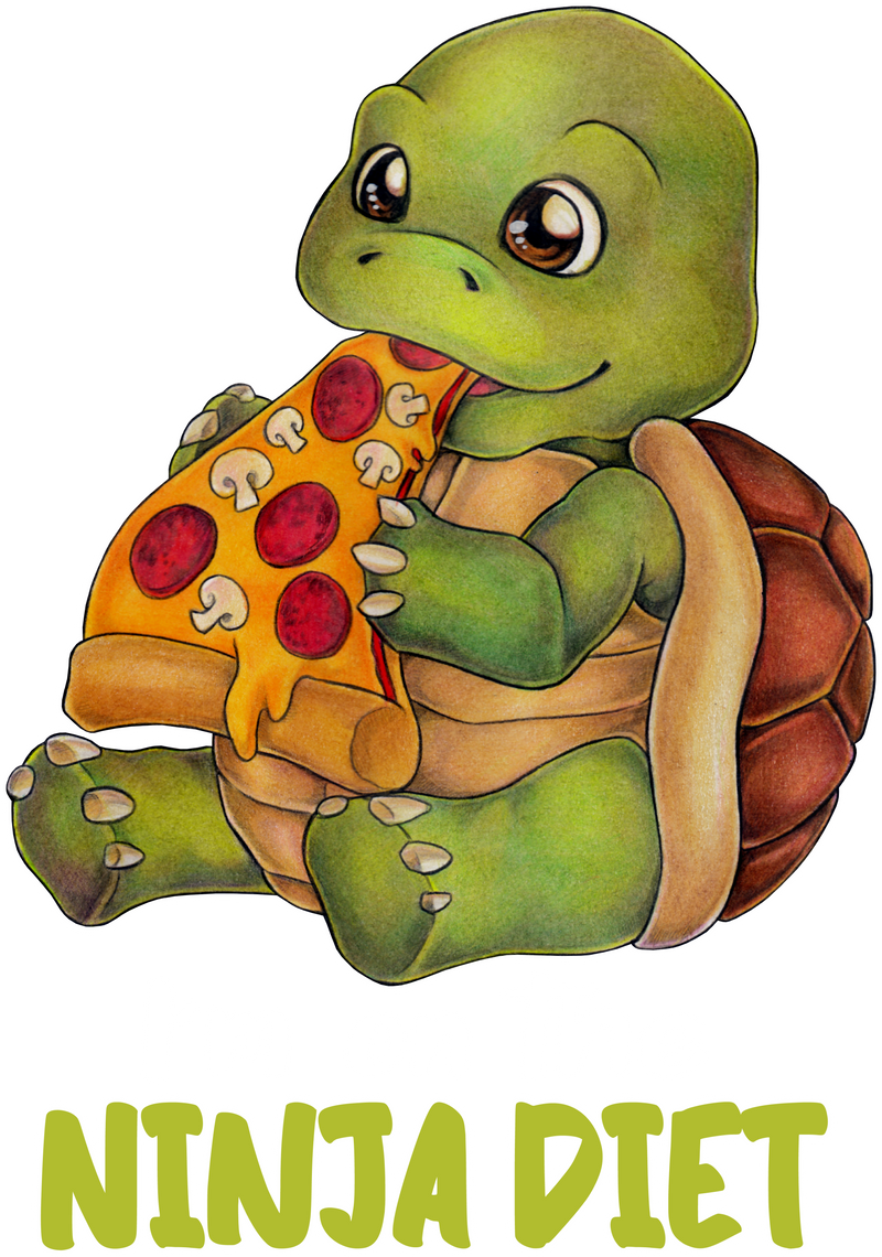 I'm on a Ninja Diet Funny Turtle Pizza Turtle