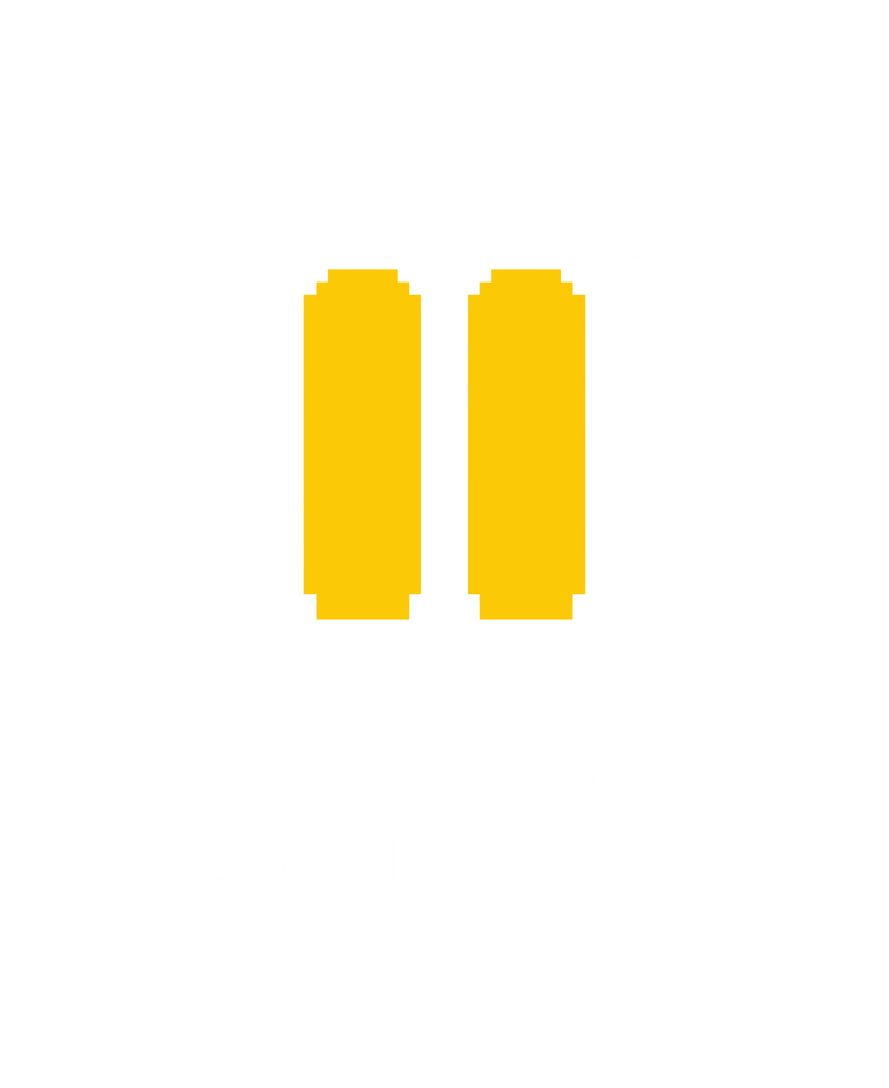 Minimalist Retro Pause Button - 8-Bit Pixel Art