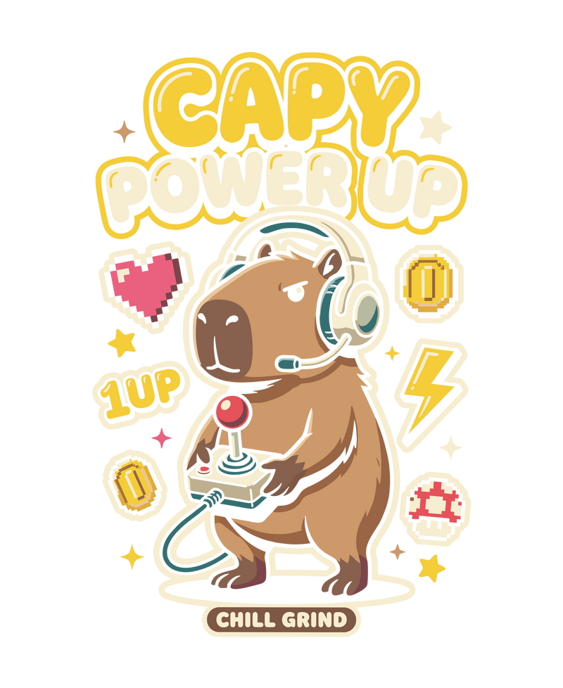 Gamer Capybara Retro