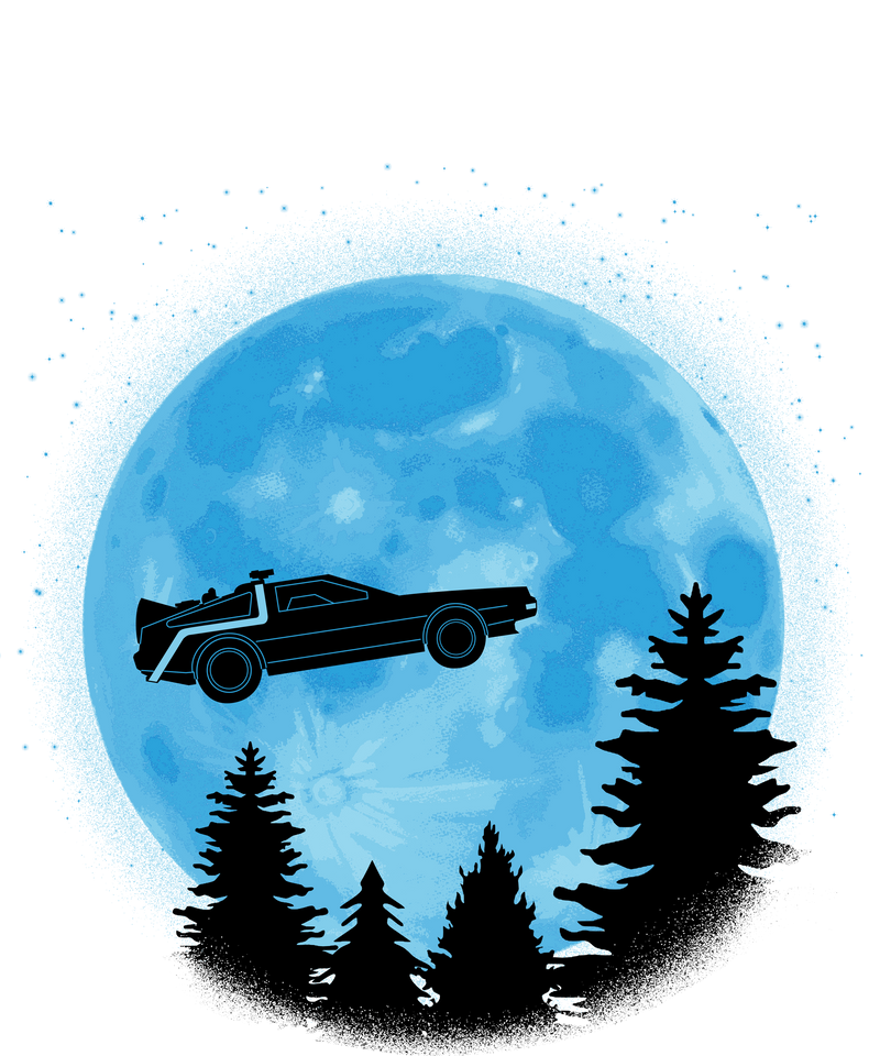 DeLorean and Moon