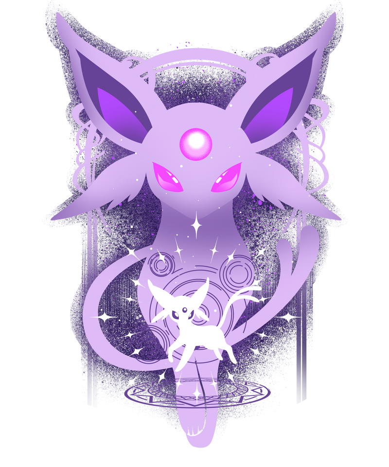 Espeon Minimal Psychic Aesthetic Pokemon