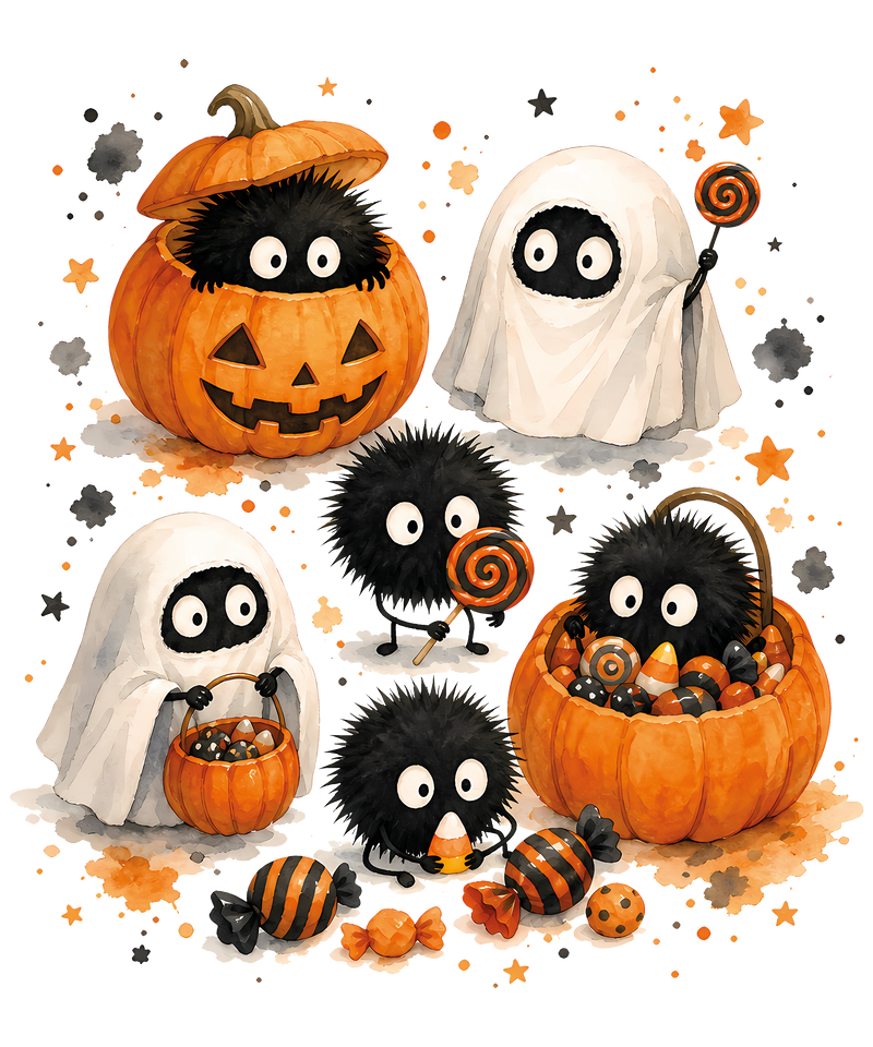 Soot Sprites, Dust Bunnies, and Susuwatari at Halloween
