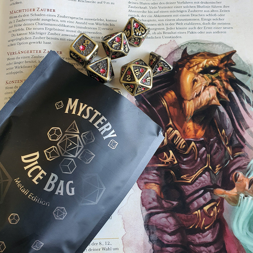 Mystery Dice Bag - Metall Edition - Überraschungswürfel Set