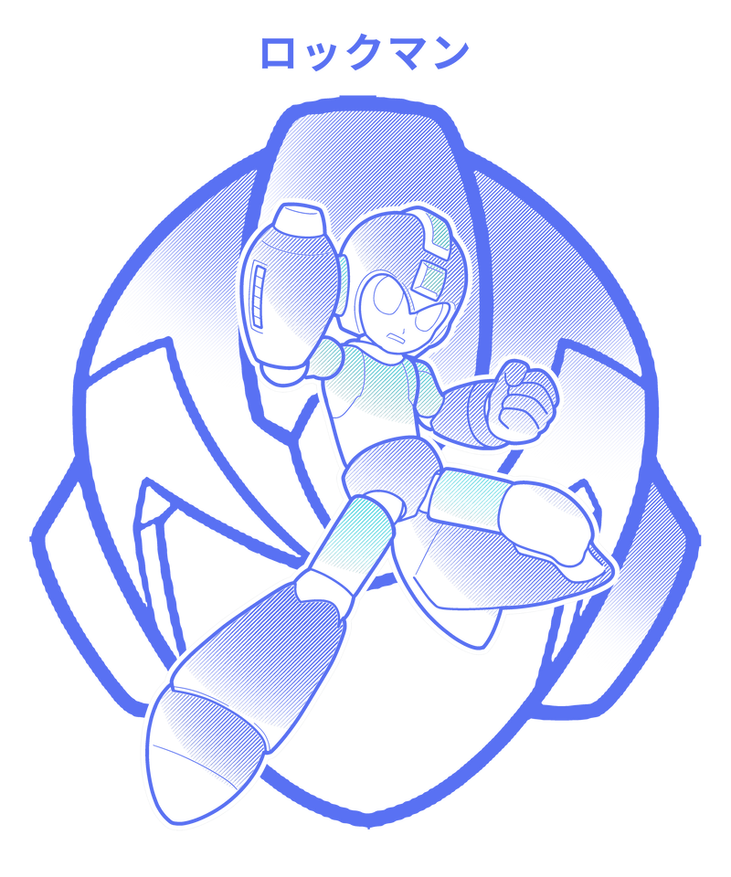 Neon Line Art Rock Kid