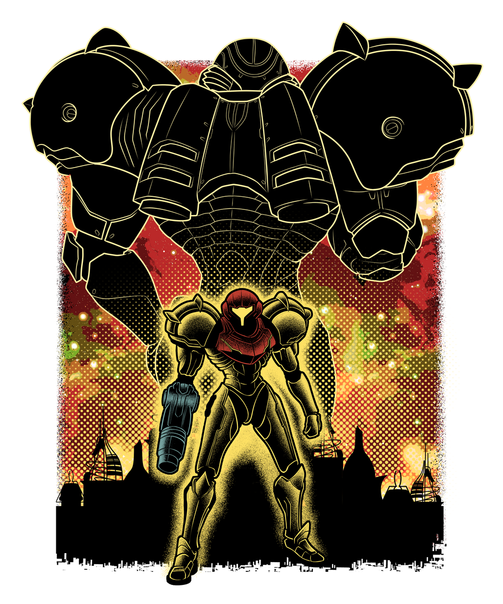 Space Hunter Line Art Shadow Nebula