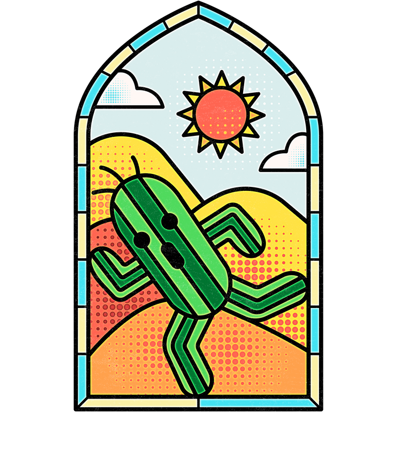 Stained Glass Cactuar
