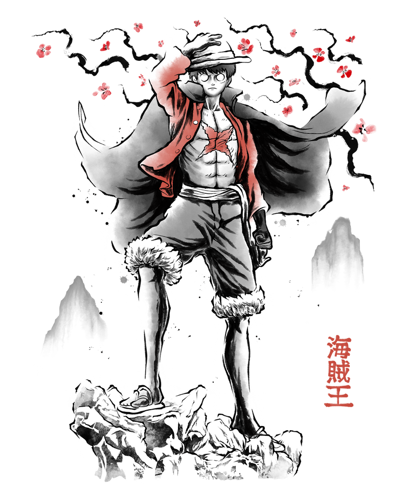 Straw Hat Captain Sumi-E 2