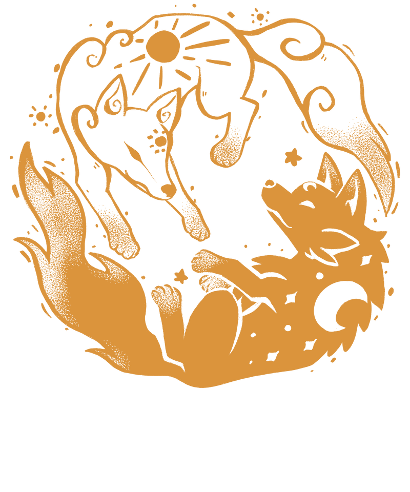 Sun and Moon Golden Wolves