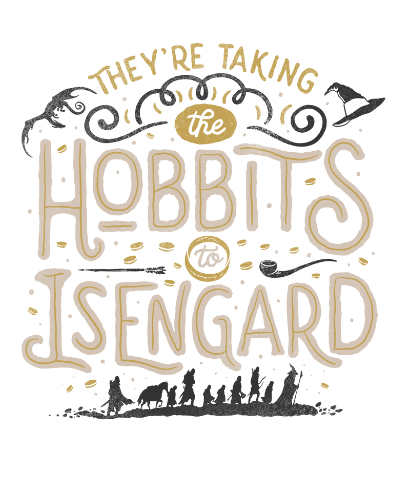 Taking the Hobbits to Isengard - Funny Geek Quote Music Gift
