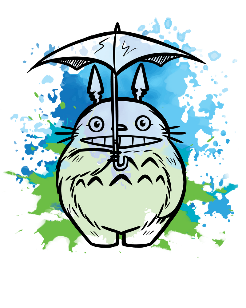 Watercolor Ghibliko Totoro