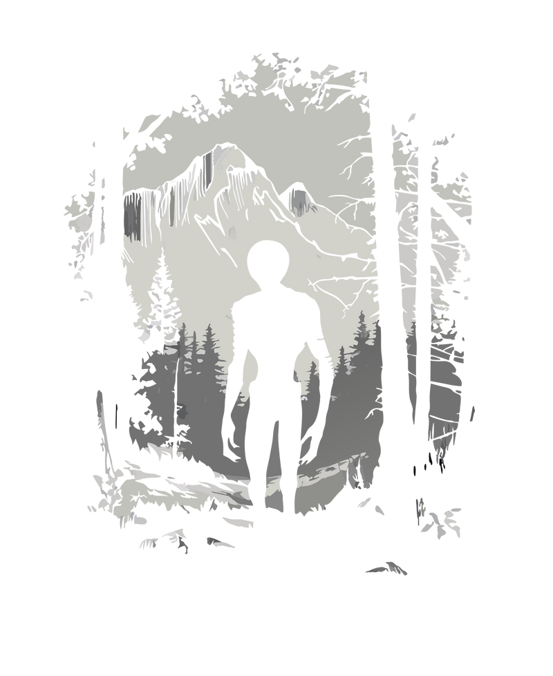 alien in forest