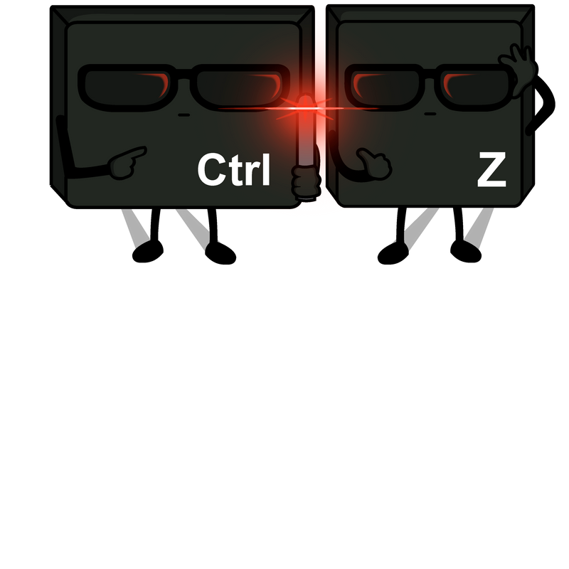 Ctrl Z in black