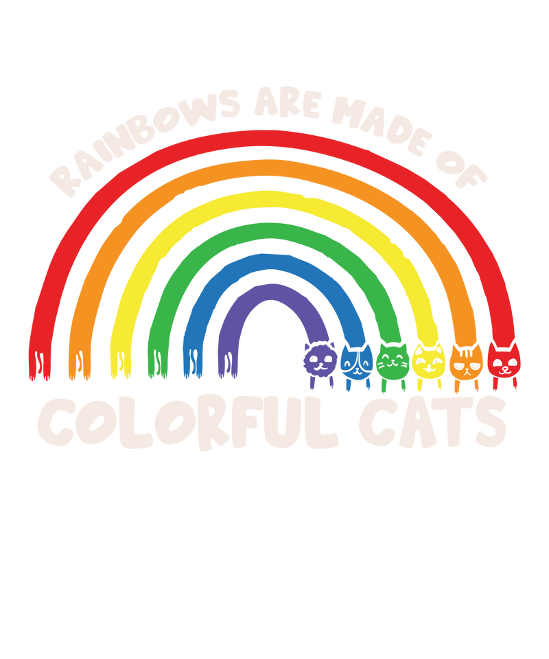 Regenbogen bestehen aus bunten Katzen
