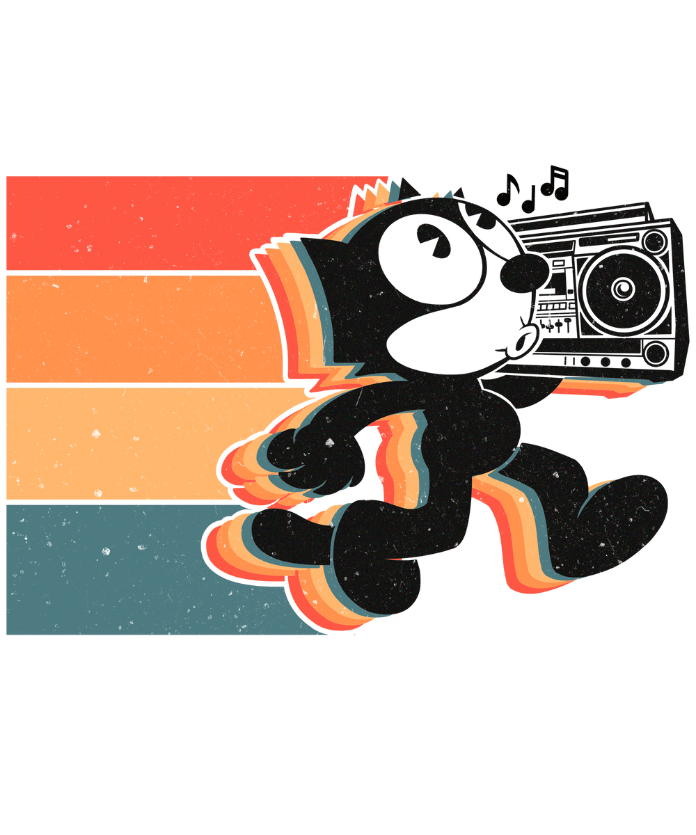 Retro Groove Cat