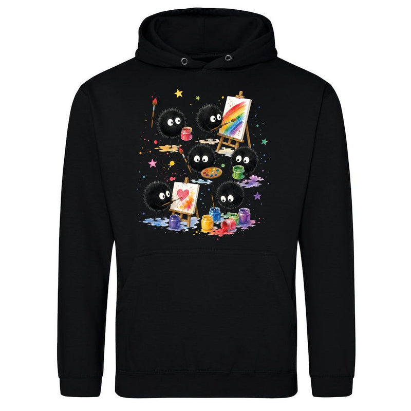 Susuwatari Russmaennchen Russbolde beim Malen als T-Shirt