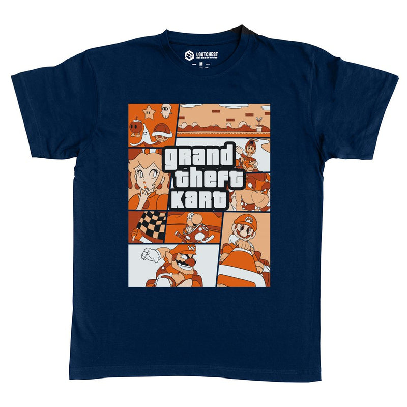 Grand theft Kart orange als T-Shirt