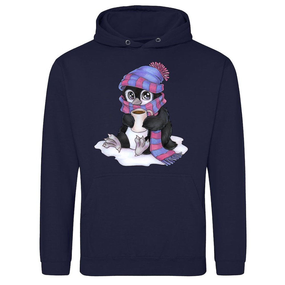 Cute Chibi penguin with scarf and cap