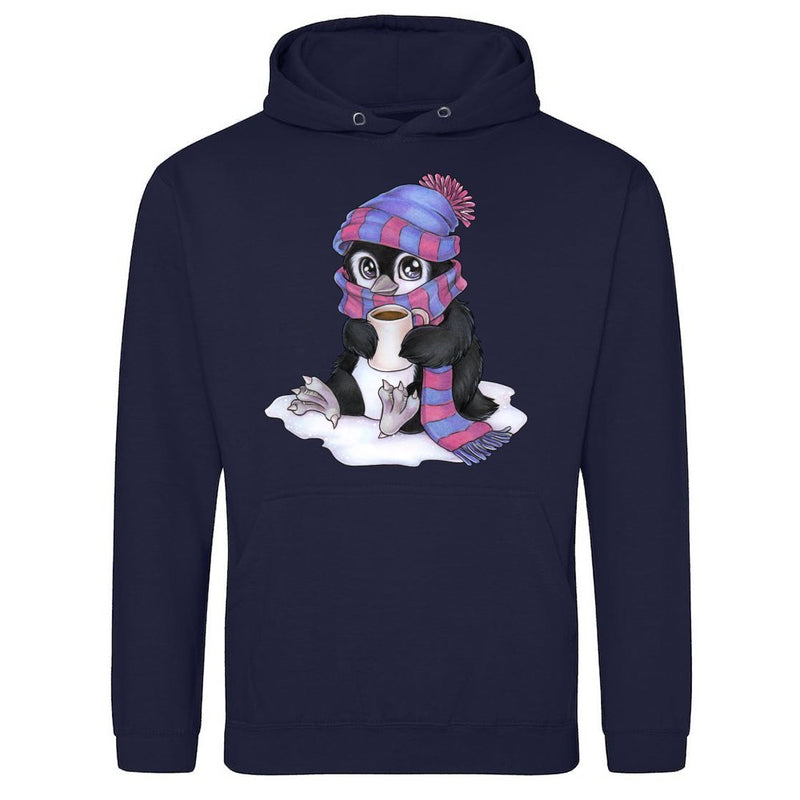 Cute Chibi penguin with scarf and cap