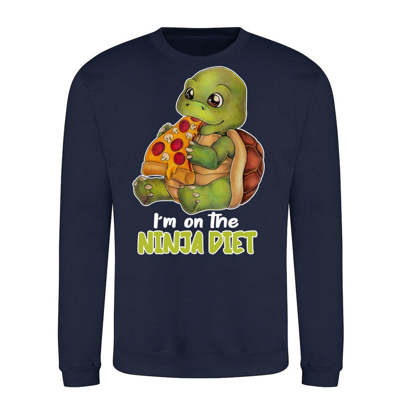 I m on Ninja Diet Funny Turtle Pizza Turtle als T-Shirt