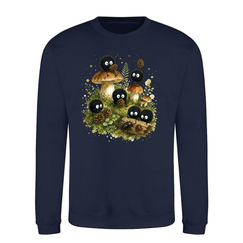 Susuwatari soot sprites dust bunnies in the forest