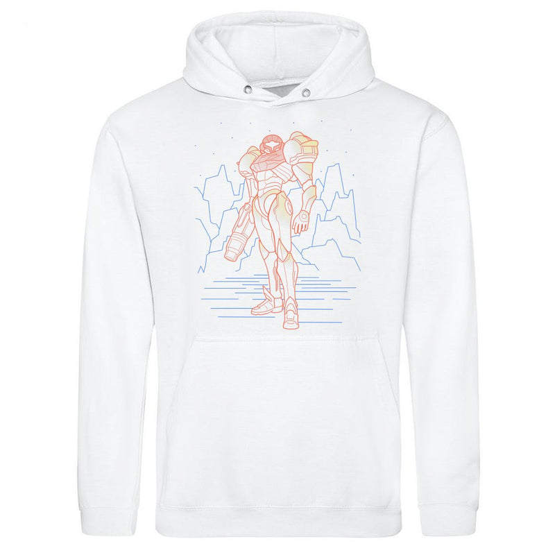 Neon Line-Art Galactic Huntress 1 als T-Shirt