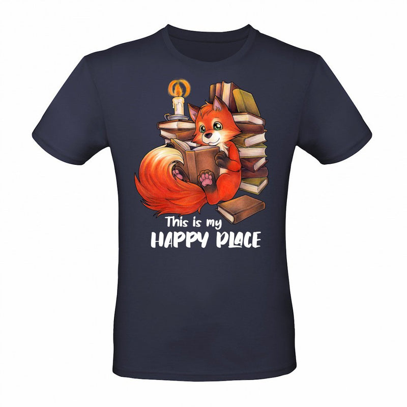 This is my happy place cute reading Fox with books