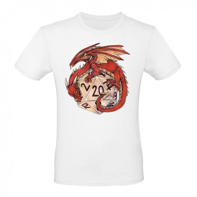 Dragon with D20 dice Dice Rollplay game als T-Shirt
