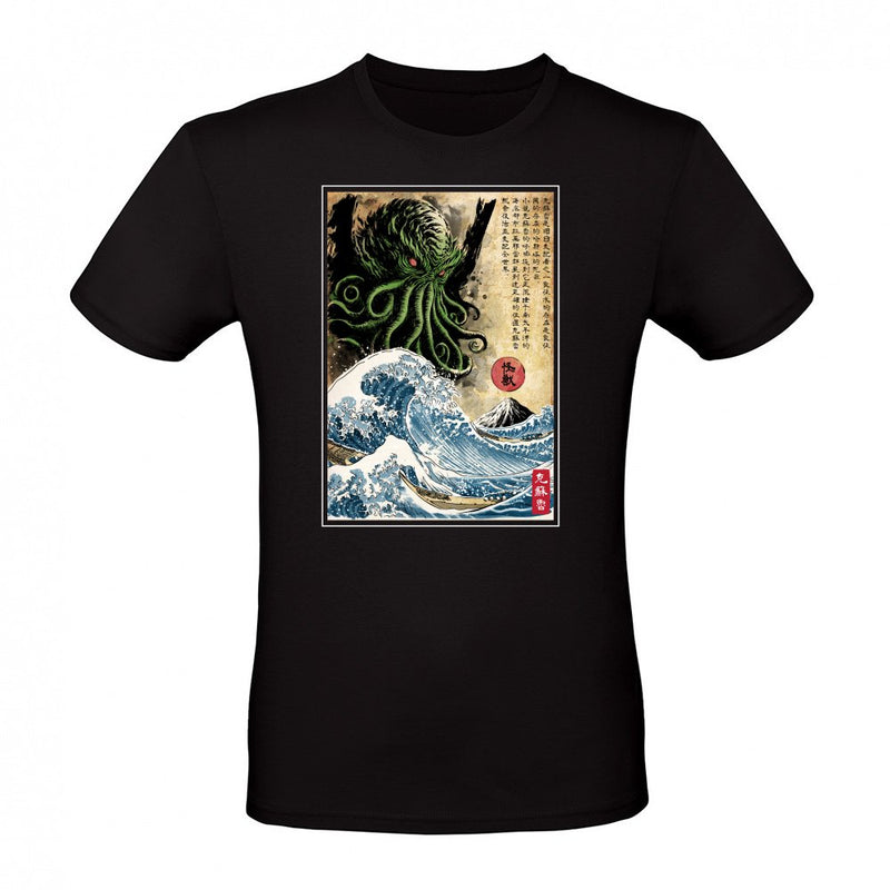Great Cthulhu in Japan woodblock als T-Shirt
