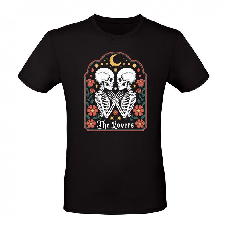 The Lovers Tarot Card Skeletons Gothic Romance Art als T-Shirt