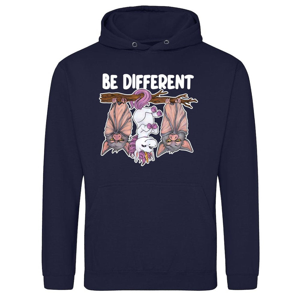 Be Different - Funny unicorn with bats