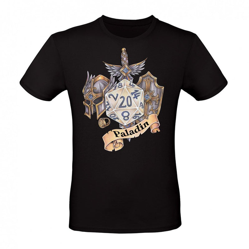 Rollenspiel Tabletop D20 Wuerfel Geschenk Paladin als T-Shirt